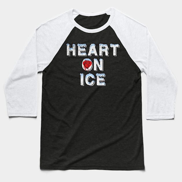 heart on ice Baseball T-Shirt by shwinnnnn